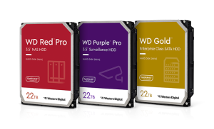 Western Digital 針對智慧影像、NAS 和 IT 與資料中心推出全新 22TB 的 WD Gold™ 企業級 HDD、WD Red™ Pro NAS HDD 及 WD Purple™ Pro HDD