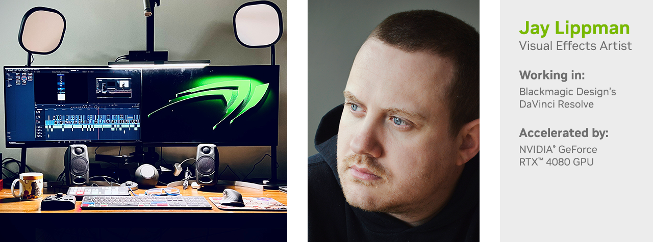 視覺效果藝術家Jay Lippman在本週的《In the NVIDIA Studio》帶領觀眾一揭攝影機背後的奧秘 7 20221208 nv001