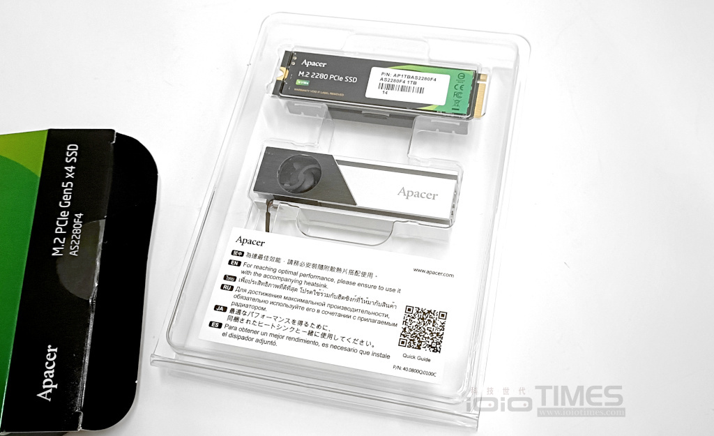 高速性能、唯快不破,Apacer AS2280F4 M.2 PCIe Gen5 x4 SSD 1TB搭載主動式散熱器開箱試用 5 apaceras2280f4gen5ssd 005