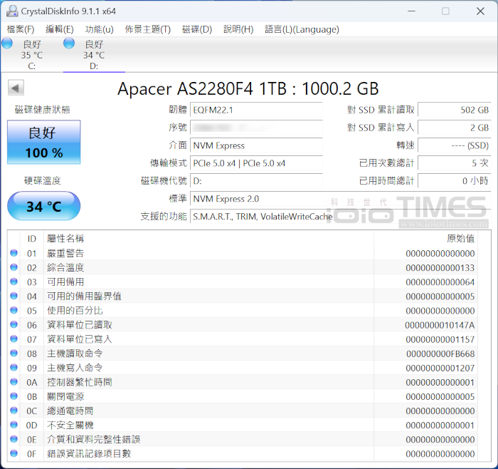高速性能、唯快不破,Apacer AS2280F4 M.2 PCIe Gen5 x4 SSD 1TB搭載主動式散熱器開箱試用 23 apaceras2280f4gen5ssd 022