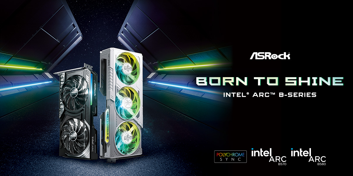 華擎推出Intel® Arc™ B系列顯示卡,天生酷炫、閃耀登場 1 20241203 asrock01