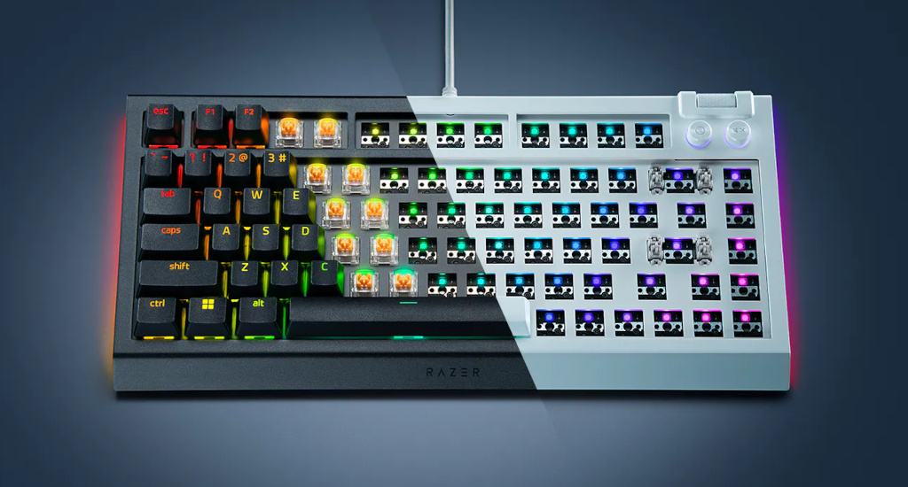 Razer發布基於BlackWidow V4 75%的定製版Barebone機械鍵盤,鎖定DIY族群、139.99美元起 1 20250611 razerv4barebonekb 01