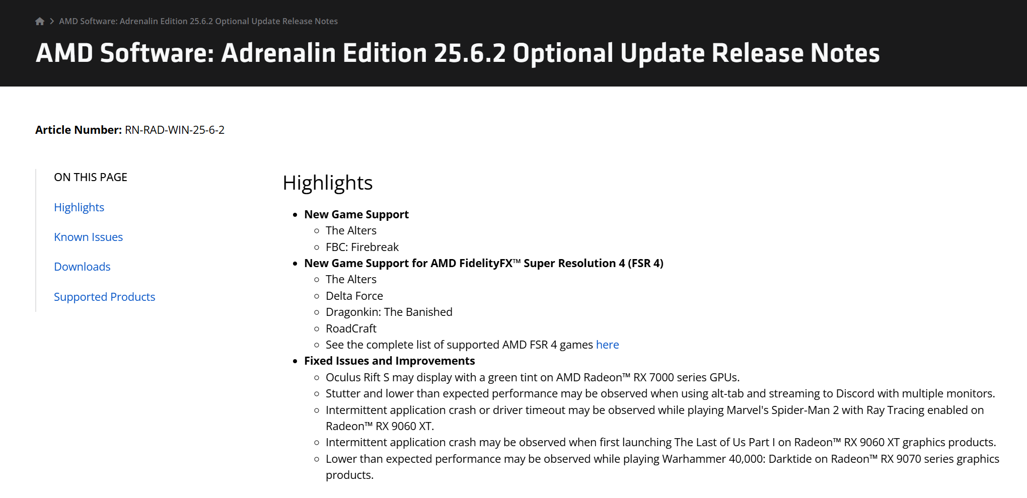 AMD釋出AMD Software: Adrenalin 25.6.2版驅動軟體,支援《多重人生》、《FBC: Firebreak》並新增多款FSR 4遊戲 1 20250613 amd03