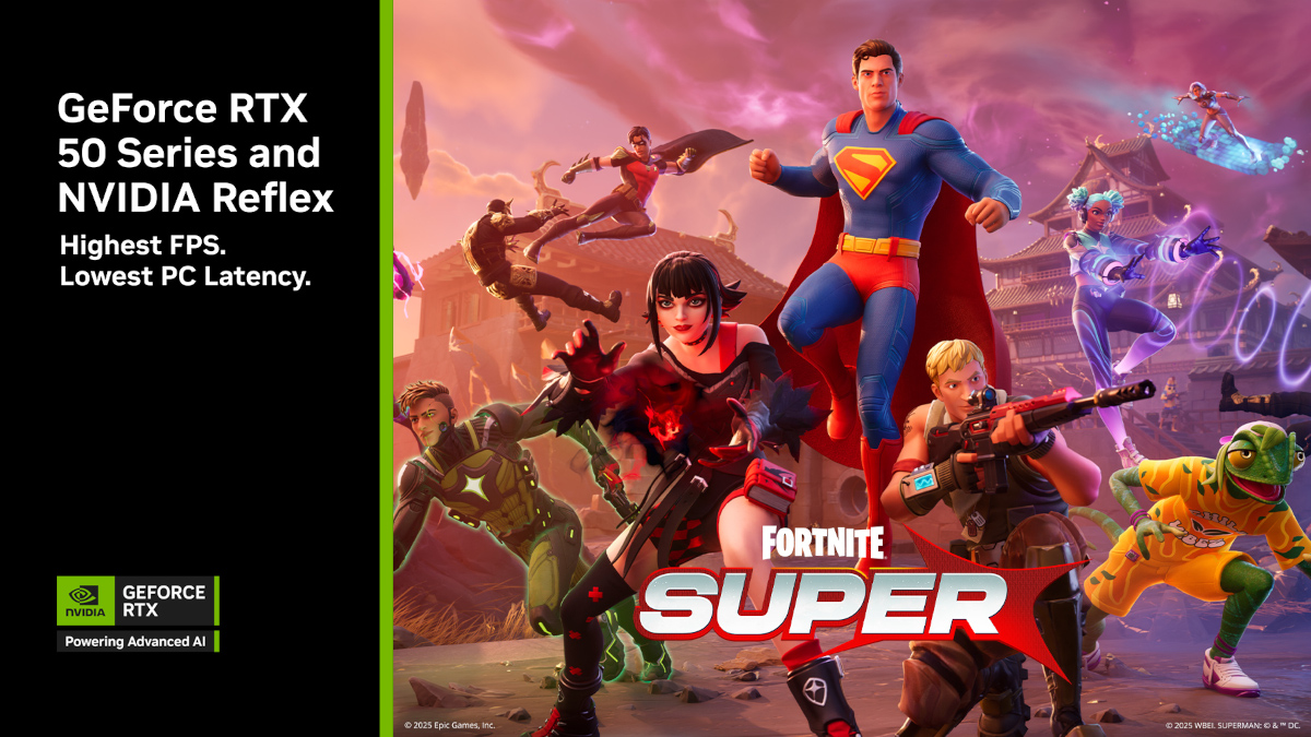 NVIDIA Reflex現在支援包括《要塞英雄:大逃殺(Fortnite BR)》第六章第三賽季超凡篇等超過150款遊戲大作 1 20250613 nvidia01