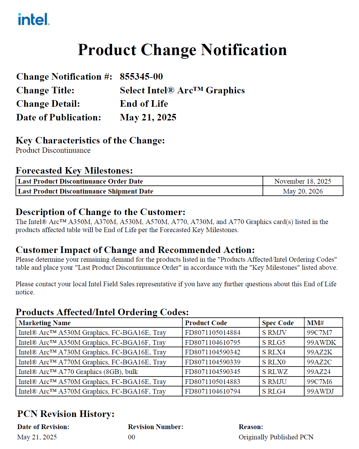 Intel Arc A系列顯卡EOL停產公告、Arc 770/750原廠限量版邁入終結倒數 2 20250614 inteleolarc770750 01
