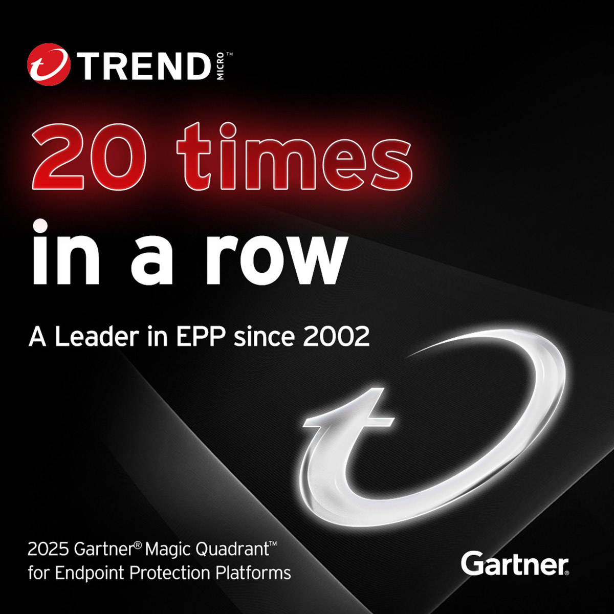 趨勢科技連續第20次榮獲Gartner® Magic Quadrant™端點防護平台神奇象限領導者,威脅情報與資安能力持續領先威脅演變 1 20250722 NEWS 2 4