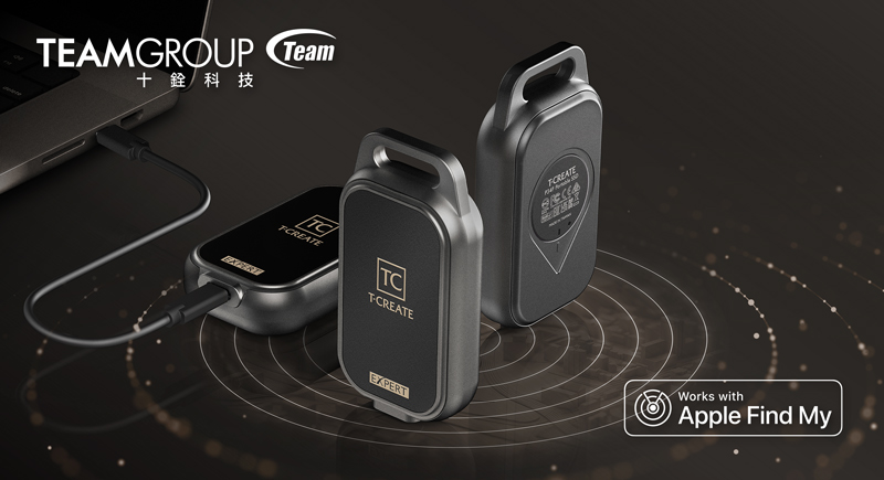 十銓科技發表T-CREATE EXPERT P34F可定位外接式固態硬碟,匠心打造輕巧便攜、專利定位循聲復得 1 20250904 teamgroup01