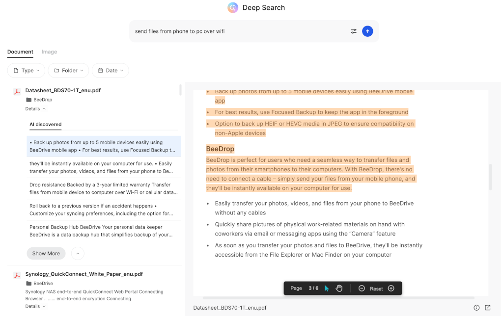 Synology推出BeeDrive專用Deep Search,帶來AI驅動的檔案搜尋體驗 2 20251218 news Synology02
