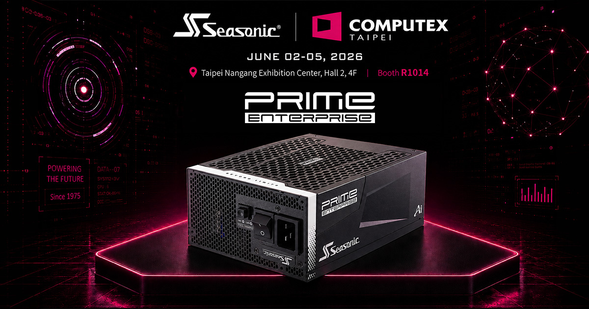 COMPUTEX 2026丨Seasonic海韻電子展現AI運算電源實力,驅動新世代運算平台發展 1 20260527 news seasonic01