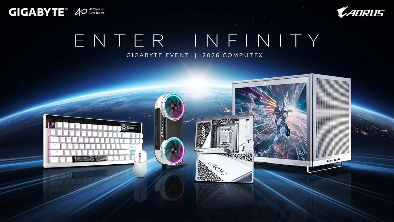 技嘉「ENTER INFINITY」發表會登場,揭曉COMPUTEX 2026新品陣容 1 main